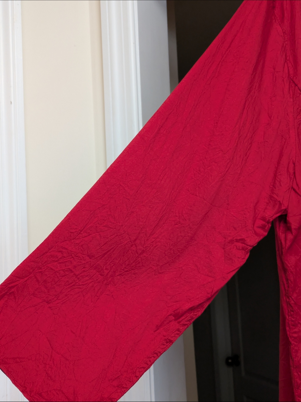 Red Button-Front Tunic Top - Picture 8 of 12